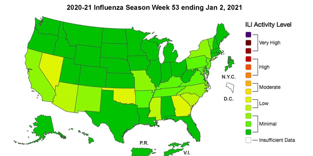 CDC: A Mild Flu Season Continues Nationwide As COVID Drives Pneumonia Deaths