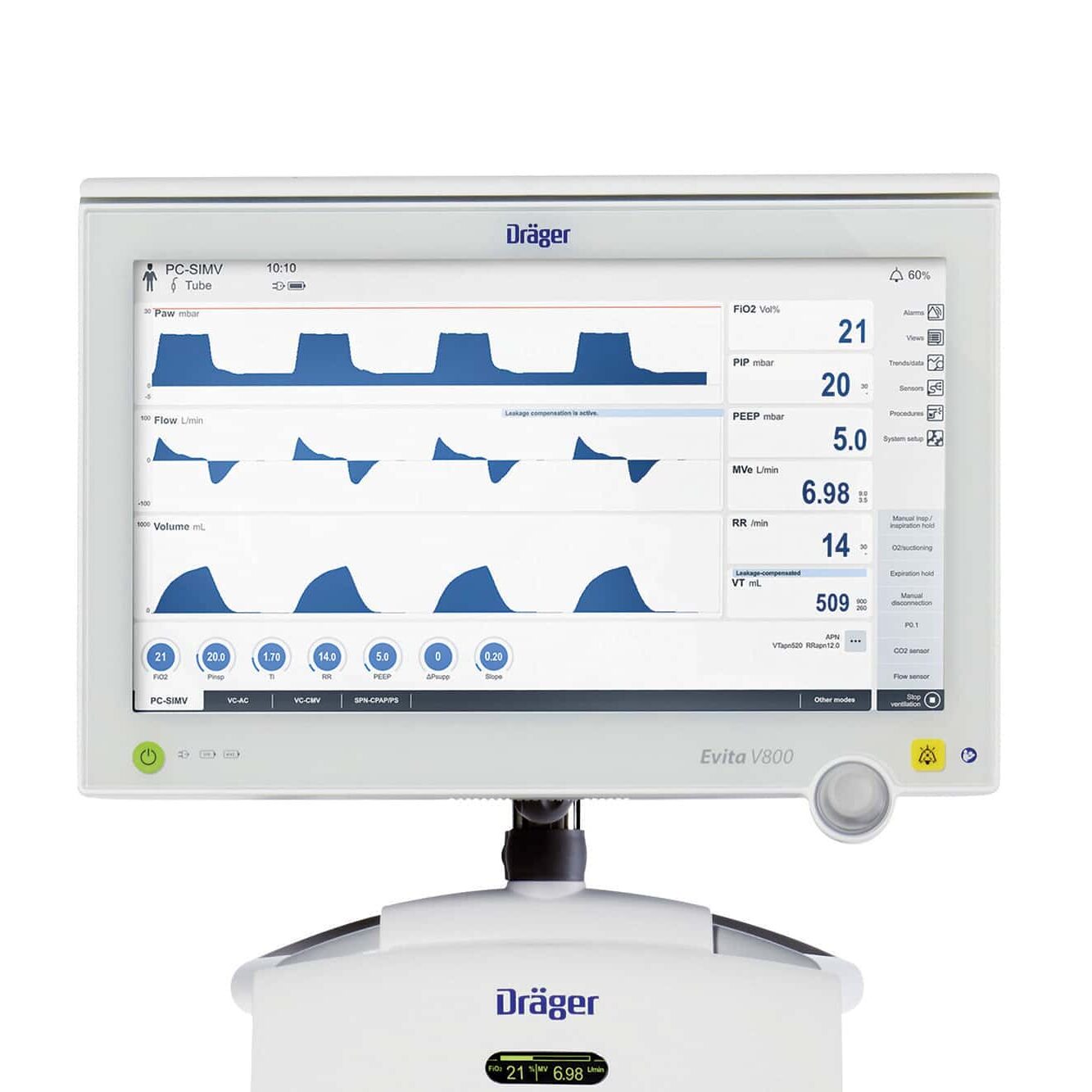 Draeger Evita V800 Ventilator for Critical Care | RT