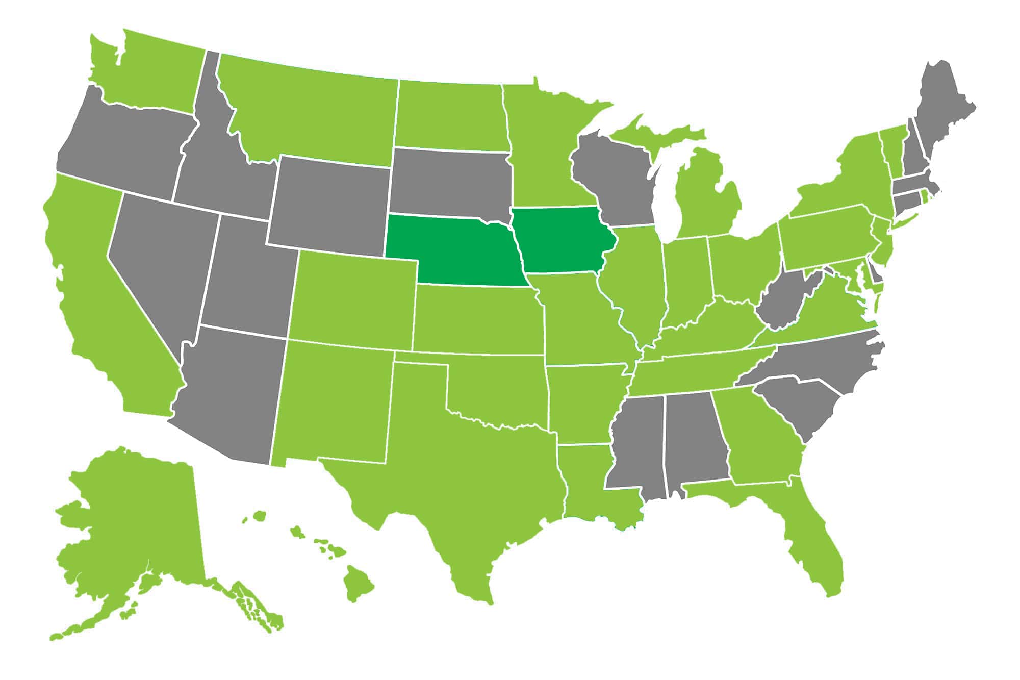 States reporting measles cases, as of May 30, 2025. Source: CDC