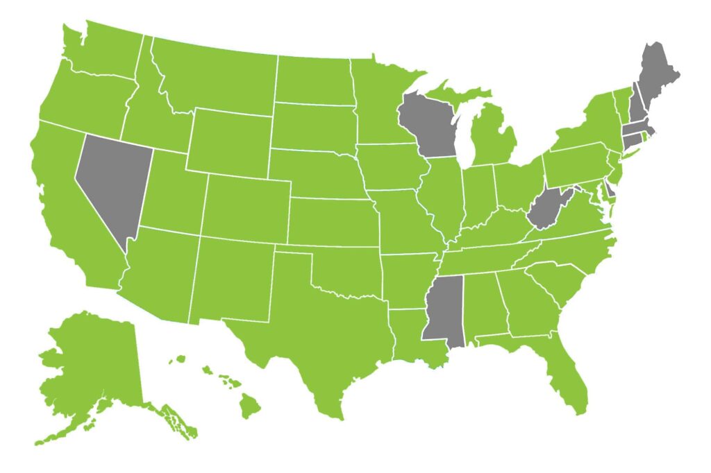 States reporting measles cases, as of Sept 12, 2025. Source: CDC