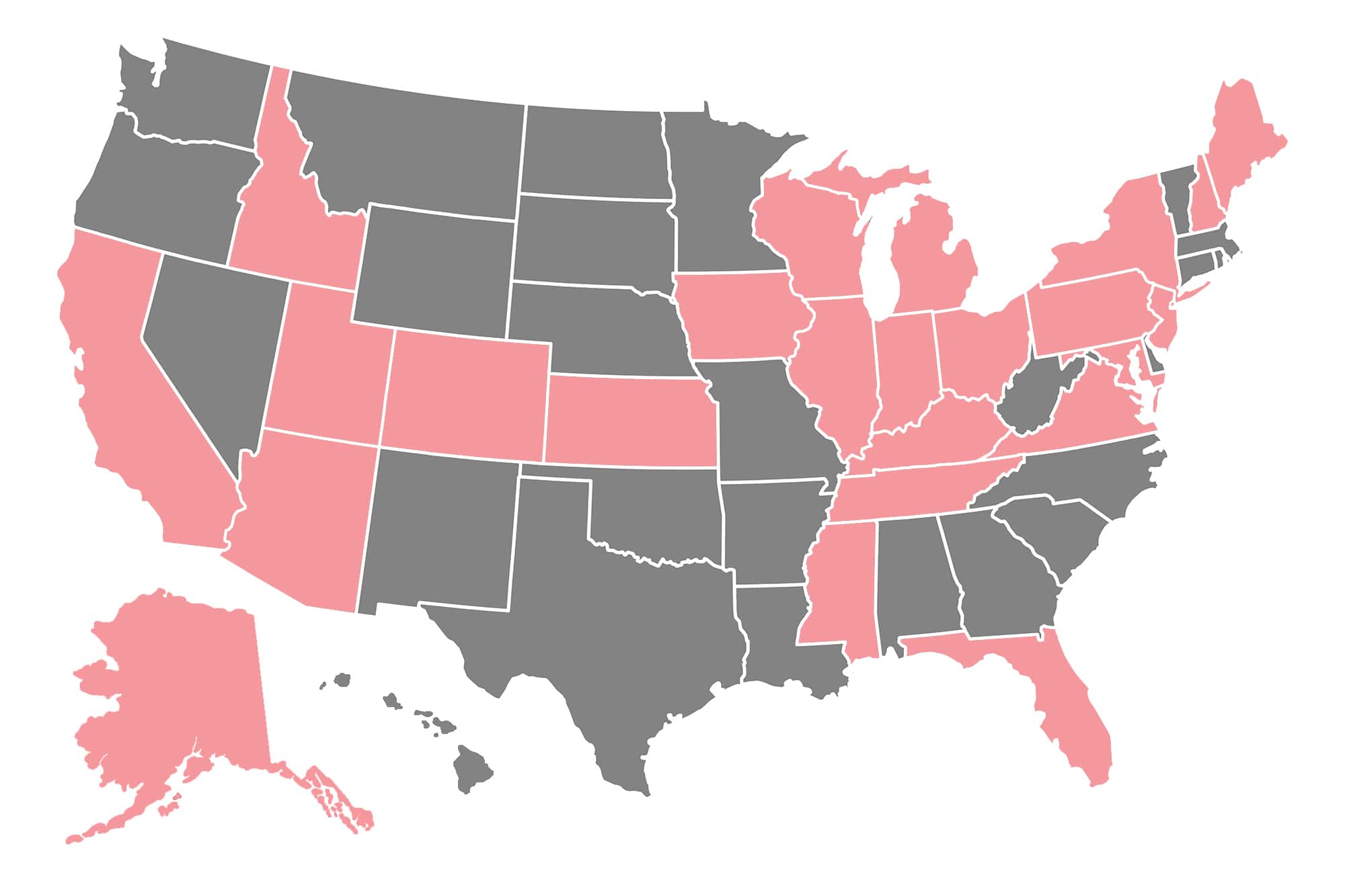 States reporting measles cases, as of April 25, 2025. Source: CDC
